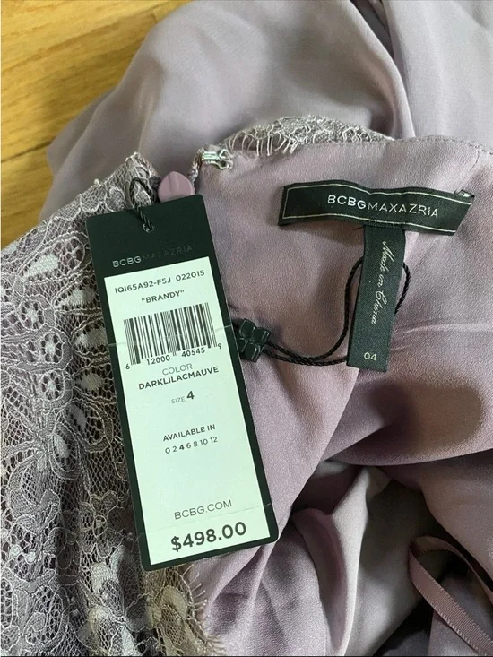 NWT BCBG Size 4 Vampire Diaries purple lace prom wedding dress ASO Elena Gilbert - Picture 3 of 11